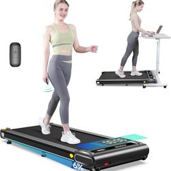 Walking Pad Treadmill, Under Desk Treadmill for Home and Office, Portable Treadmill with LED Display Remote Control, 2.5HP Electric Treadmills 300 lbs