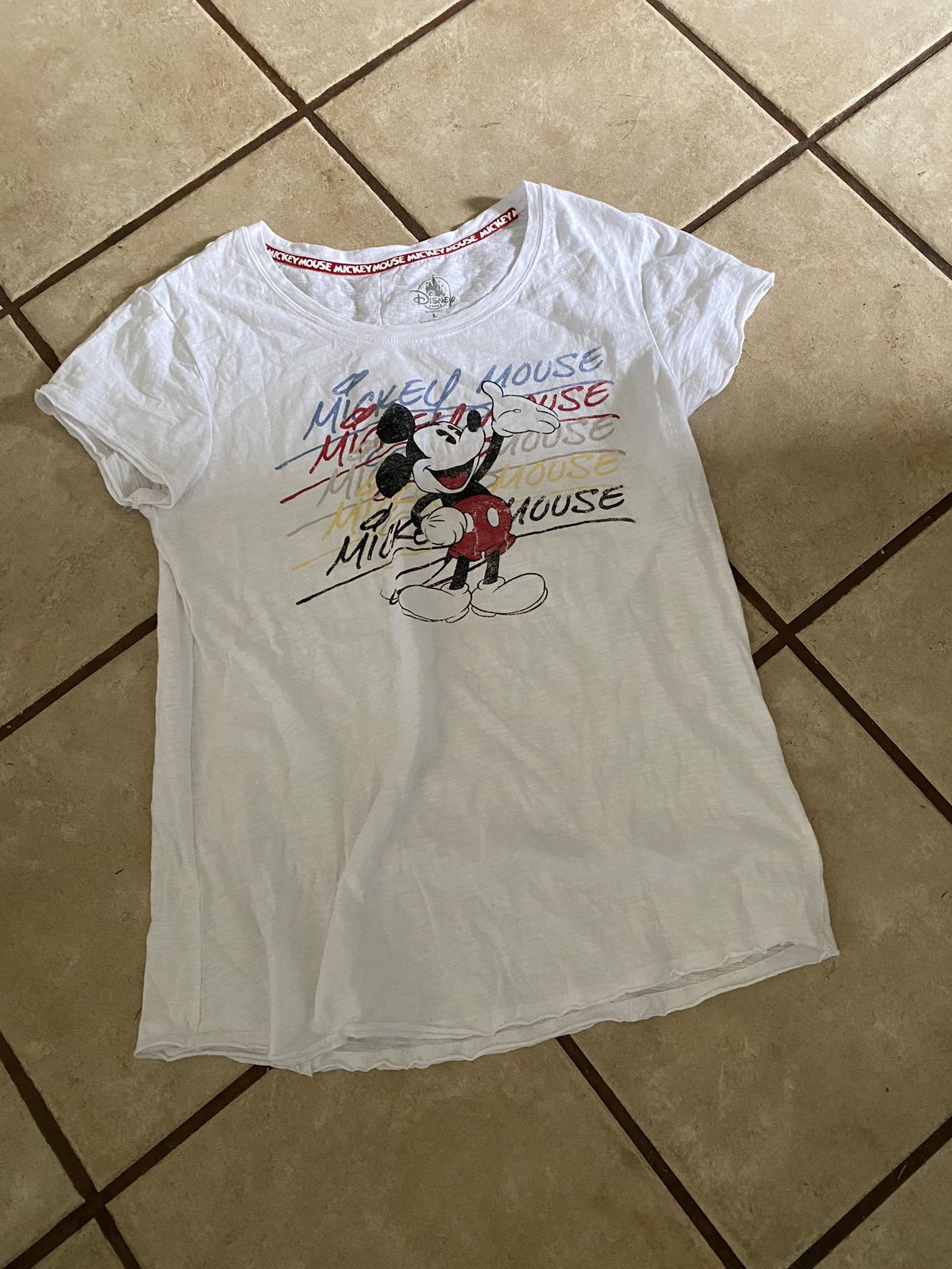 Woman’s Tunic Tee Mickey Mouse Size L By Disney Parks
