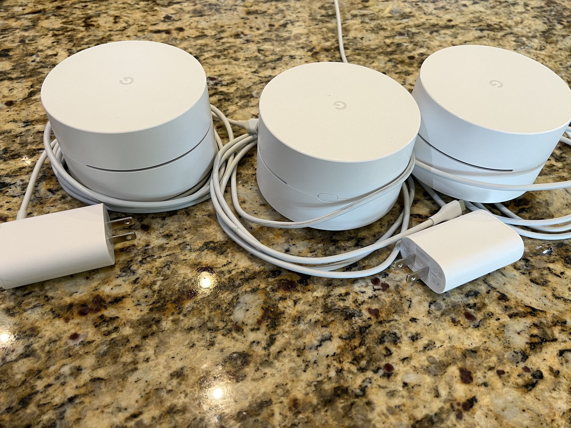 Google WiFi system, 3-Pack - Router Replacement for Whole Home Coverage (NLS-1304-25),White
