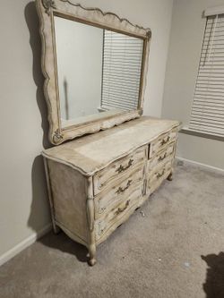 Vintage Dresser With Mirror