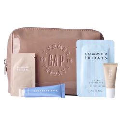 Gap x Summer Fridays Beauty Bundle, Cosmetic Bag Mini Skincare Products Gift Set