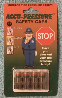 Tire Pressure Safety Valve Caps