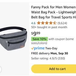 Belt Bag for Travel Sports Hiking
