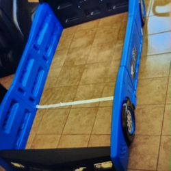 Twin Size Bed Frame For Kids/ New,Assembled, No Box/ $50 Cash Only/ Blue Diamond And Rainbow 