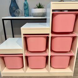 Storage Shelf w/ Buckets 