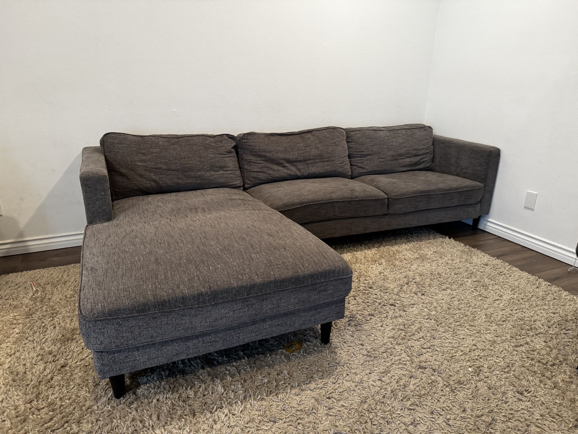 Living spaces sectional Couch gray 