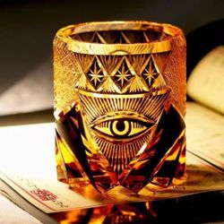 Edo Kiriko God's Eye Crystal Wine Glass