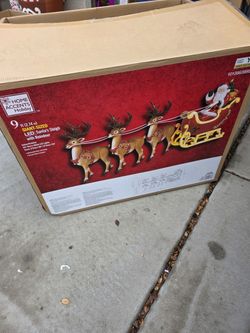 9ft Giant Sized Led Santa And Reindeer