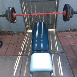 Weight Bench, Standard Weights & Bar