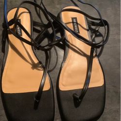 NINE WEST Black Norta3 Strappy Sandals Size 8M