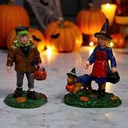 Lemax Spooky Town Trick Or Treating Trio Figures Halloween Village Set