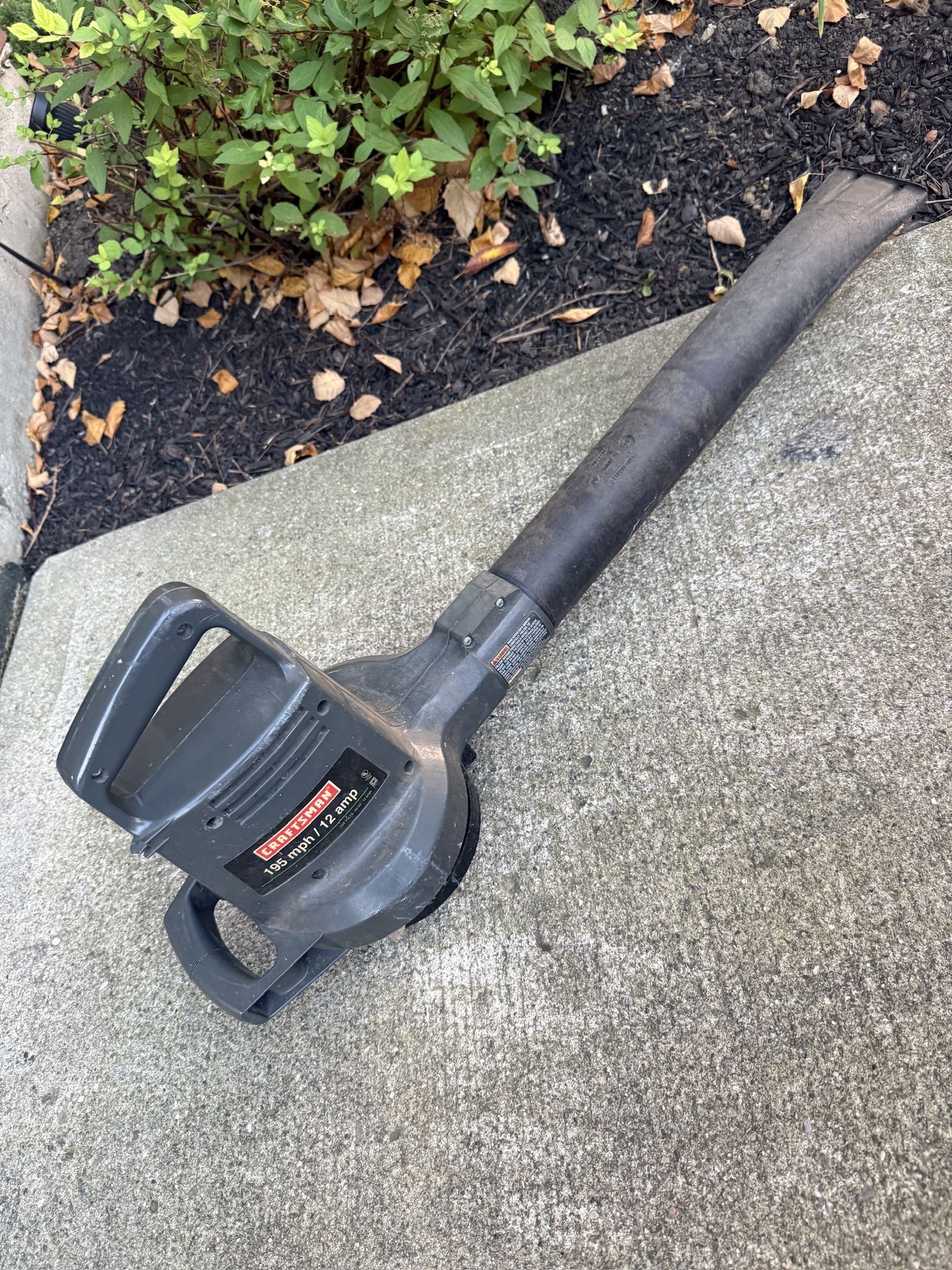 Craftsman Electric Blower in good shape! Has 2 speeds.