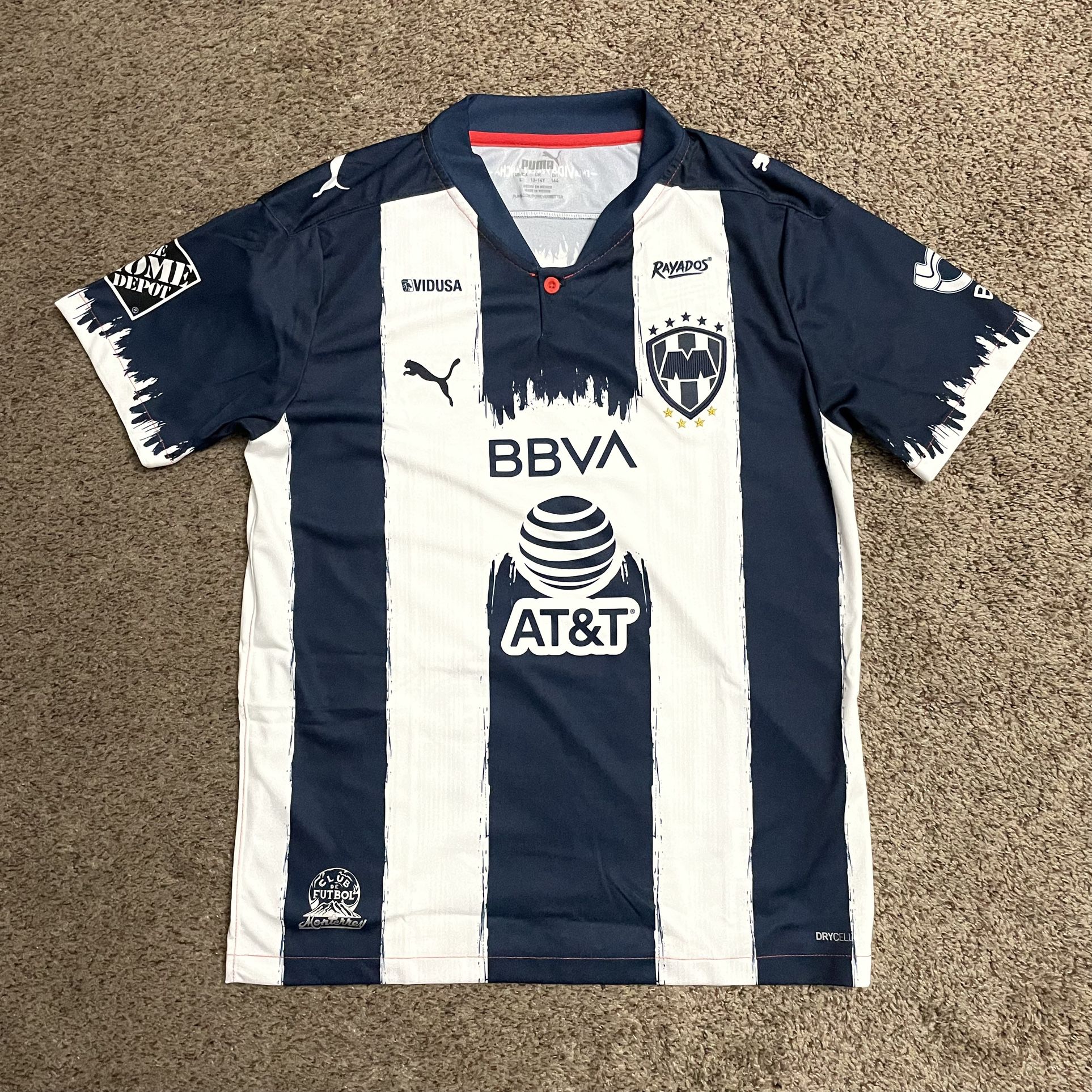 2020-21 Puma Youth Monterrey Home Soccer Jersey Large L Liga MX Rayados  Boys