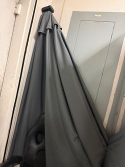 Patio Set - Umbrella with Base, 2 Tables, 4 Chairs