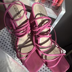 Pink Strap Heels 