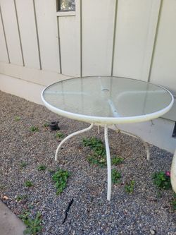 Glass Outdoor Table