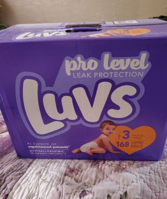 Unopened Case Luvs Diapers Sz 3