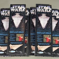 Lot of 6 1996 STAR WARS 2 ESTES Catapult Flying Model Kits Star Destroyer.