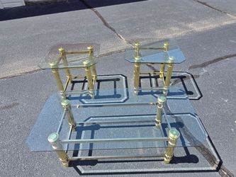 Vintage brass tables