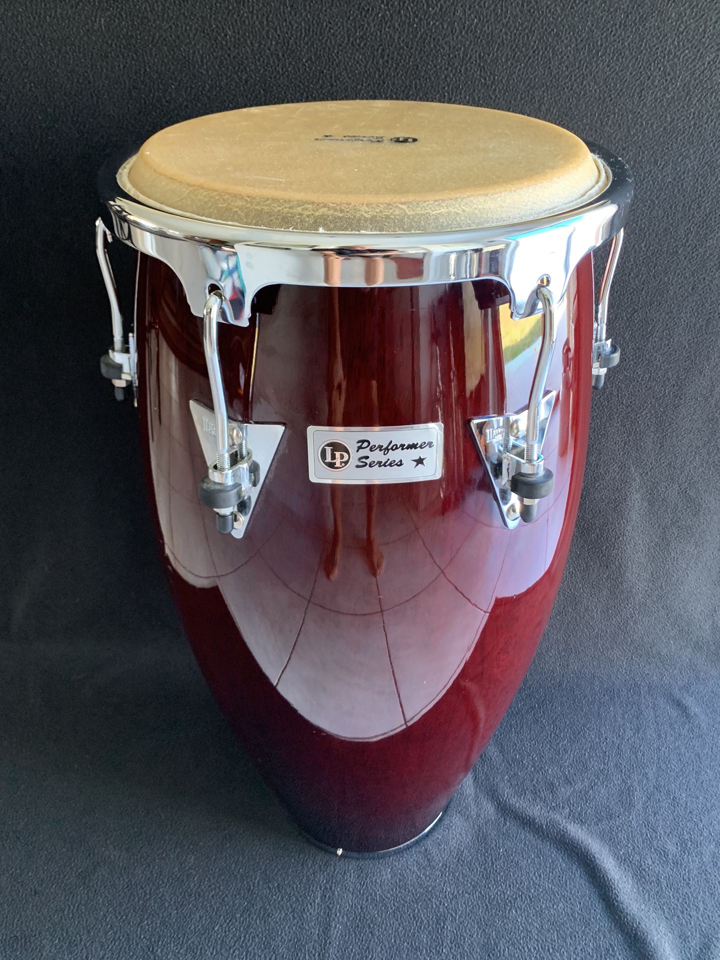LP Performer Series Conga with Chrome Hardware 11.75 in. Dark Wood for