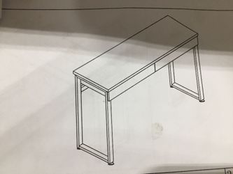 Dressing Table White Wood and Metal NEW! Still In Box