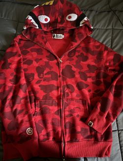 red Bape Hoodie Size Small Trades Or Buy Lmk