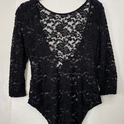 Lace Low Cut Back Bodysuit Size M