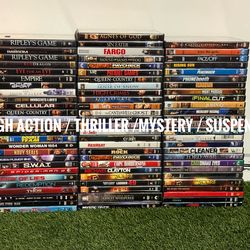 Action, Mystery, Suspense, Thriller DVD’s Great Shape!