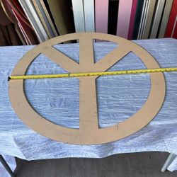 Peace Sign 31” Wood Laser Cut Prop