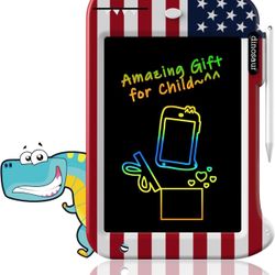 NEW IN BOX  8.8 Dino LCD Writing Tablet for Kids Doodle Board Drawing Pad Birthday Gifts for 3 4 5 6 7 8 Year Old Boys and Girls (Flag US), PINKBIRD 8
