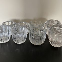 Tea Light Candle Crystal Glass Holder