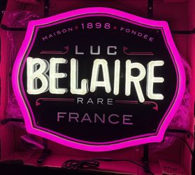 LUC BELAIRE FRANCE Lighted Neon LED Bar Mancave Sign With Cord 