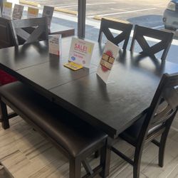 GORGEOUS KELLY 6 Piece DINING TABLE SET!$699!*SAME DAY DELIVERY*NO CREDIT NEEDED*EASY FINANCING*HUGE SALE*