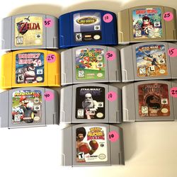 Nintendo 64 N64 Games - Zelda, Mario Kart, Star Wars, Donkey Kong