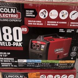 Lincoln Electric Weld-Pak 180 Amp MIG Flux-Core Wire Feed Welder, 230V, Aluminum Welder with Spool Gun sold separately(BRAND NEW)