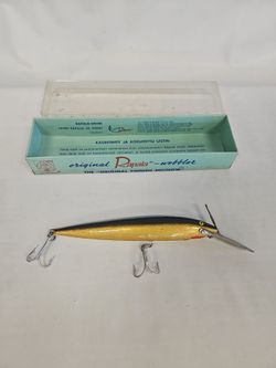 VIintage Original Rapala Wobbler Finnish Minnow Fishing Lure Sinking Uppoava CD-18 G-Mag 7" Gold C8512