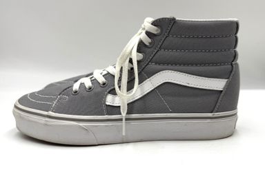 Vans Sk8-Hi Gray White Canvas High Top Sneakers Men’s Size 8 / Women’s 9.5
