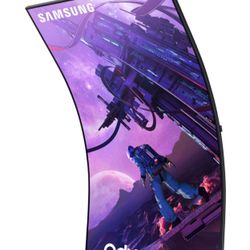 Samsung - Odyssey Ark 55” LED Curved 4K UHD Gaming Monitor - Black