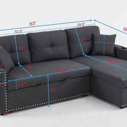 Wayfair Reversible L Shaped Couch With Storage And Pullout Bed