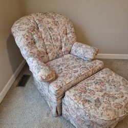 Broyhill Chair And Ottoman