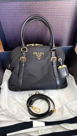 Prada Bauletto Tessuto + Saffiano Satchel – Like New, used only 2x