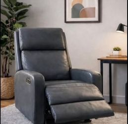 Like-New Power Recliner Chair – Dark Gray Leather | USB Charging | Must Go This Week
