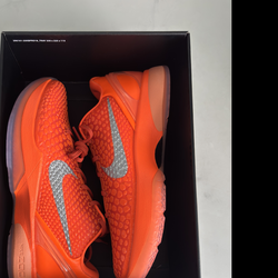 Kobe 6 Total Orange Mens Size 10
