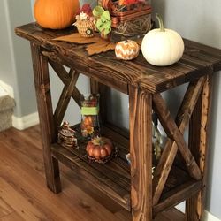 Rustic farmhouse entry table