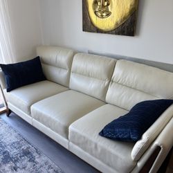 White Leather Sofa