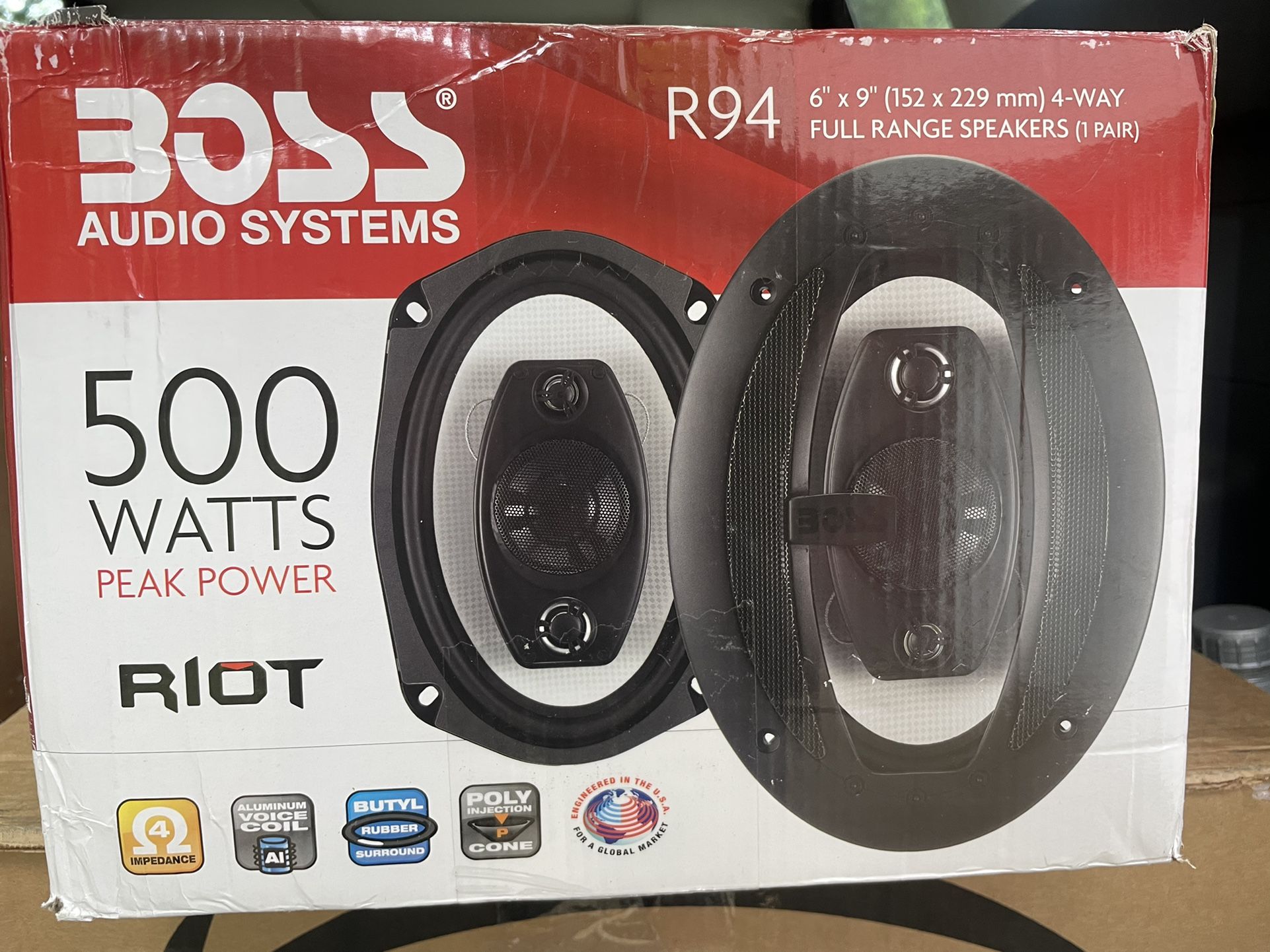 BOSS 6x9 Audio Speakers 500 Watts