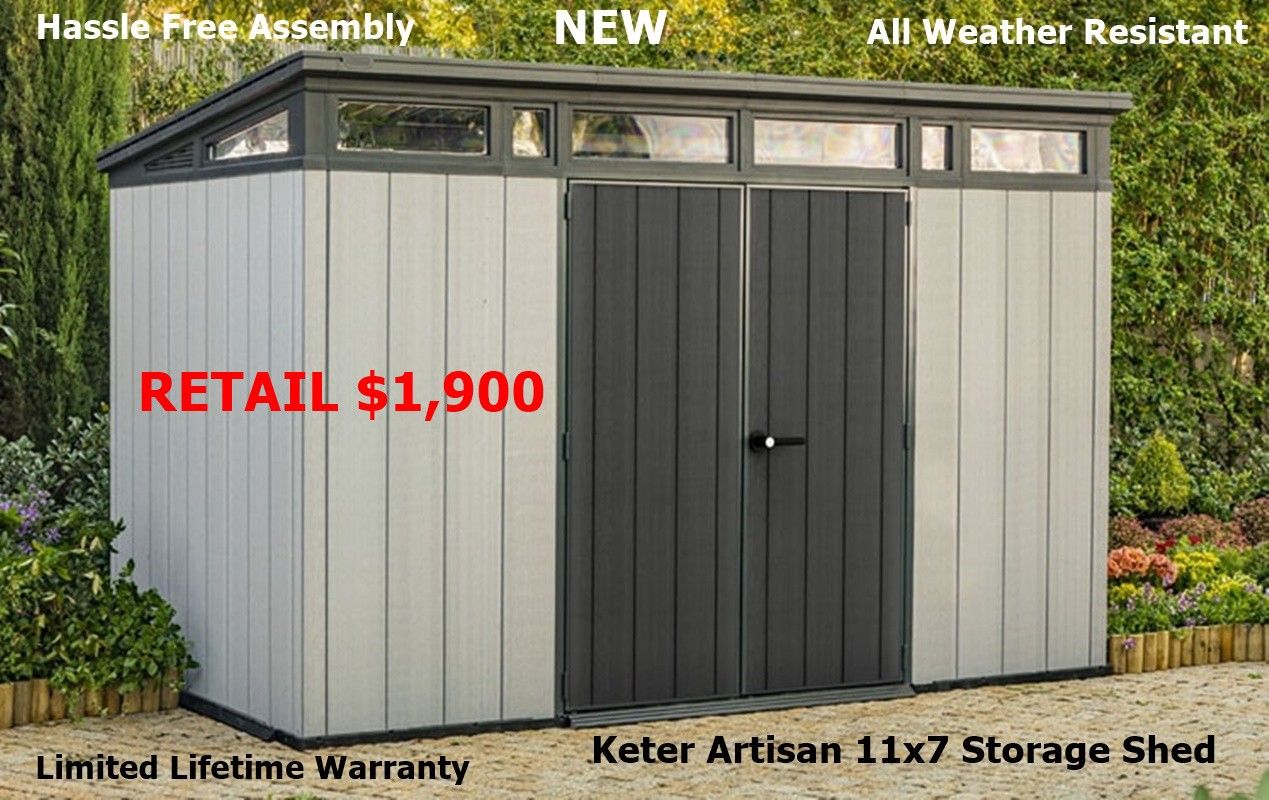 New Keter Artisan 11x7 Storage Shed