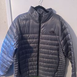 North Face Grey Puffer Jacket 