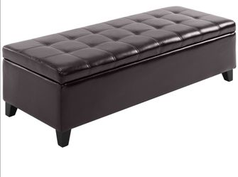 New faux leather ottoman