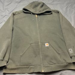 Men’s Carhartt Green Rain Defender Hoodie - Size XL